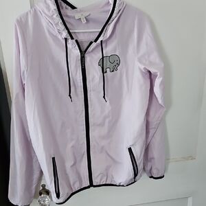 Light Purple Windbreaker Jacket with Elephant Logo